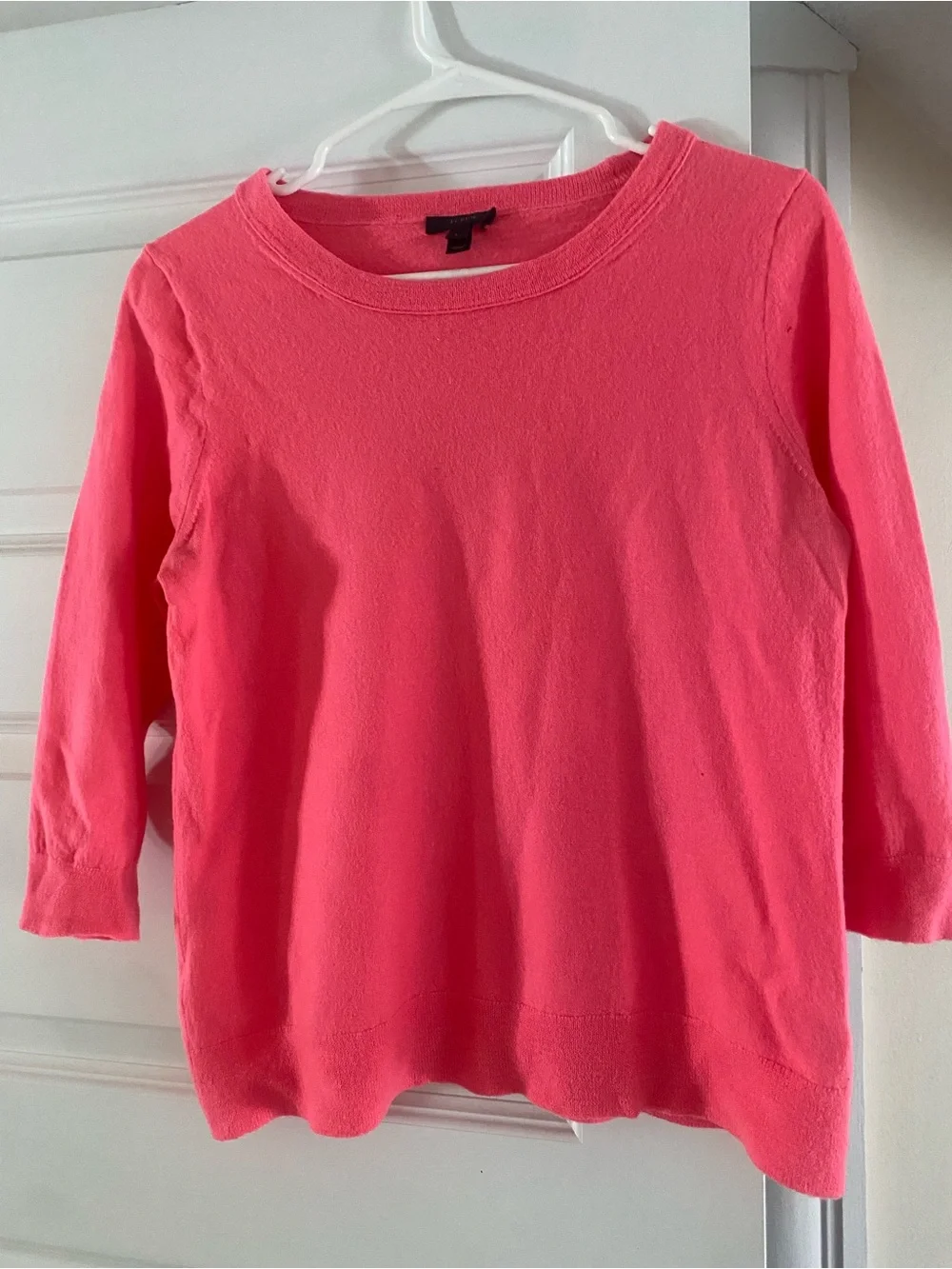 J. Crew Women's Coral Pink Crewneck Sweater